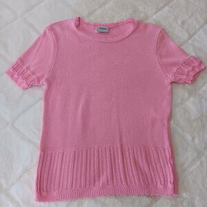 Nikki pink knit top